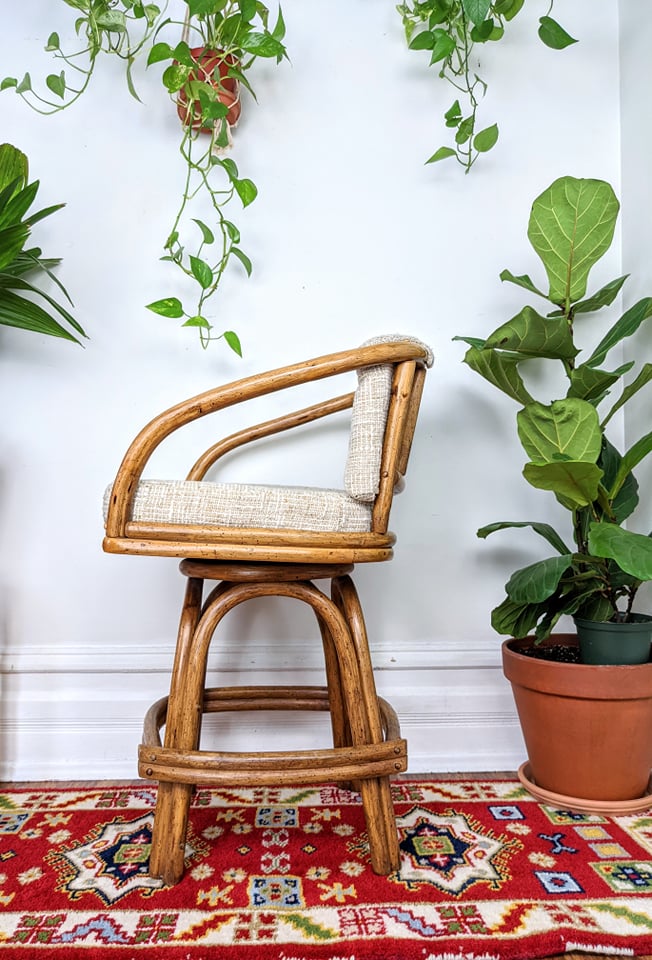The Silver Sands Rattan Stools