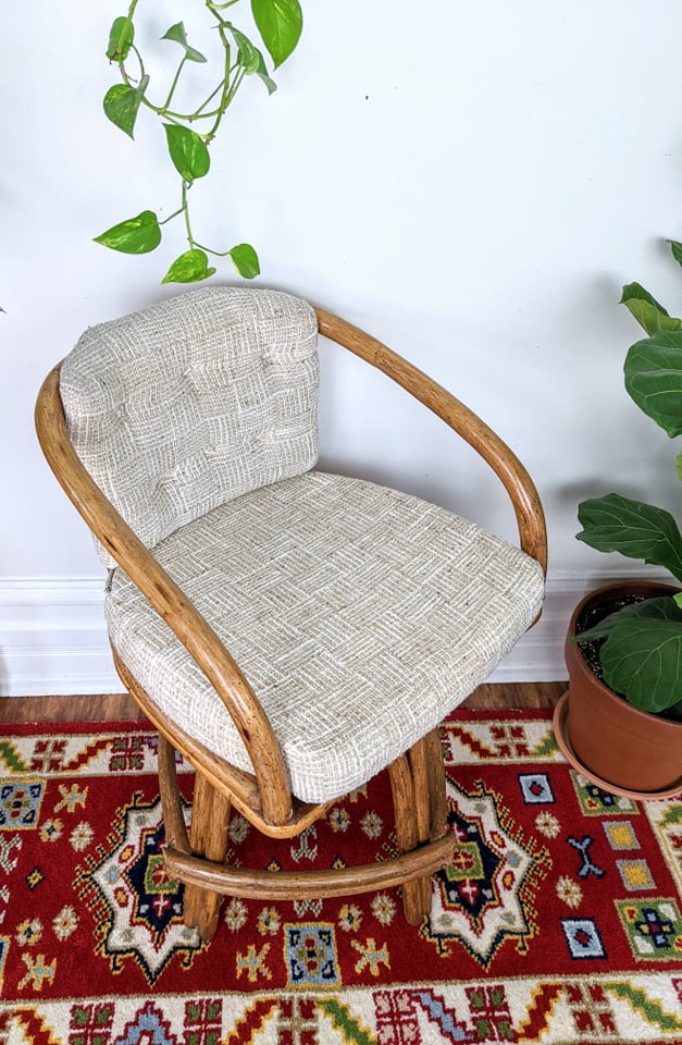 The Silver Sands Rattan Stools
