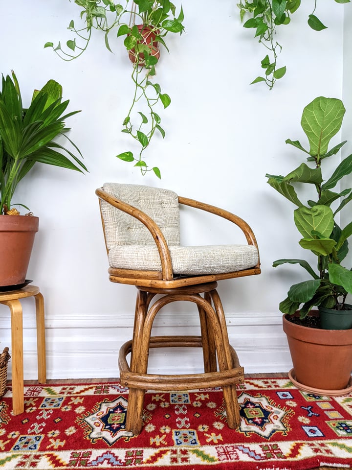 The Silver Sands Rattan Stools