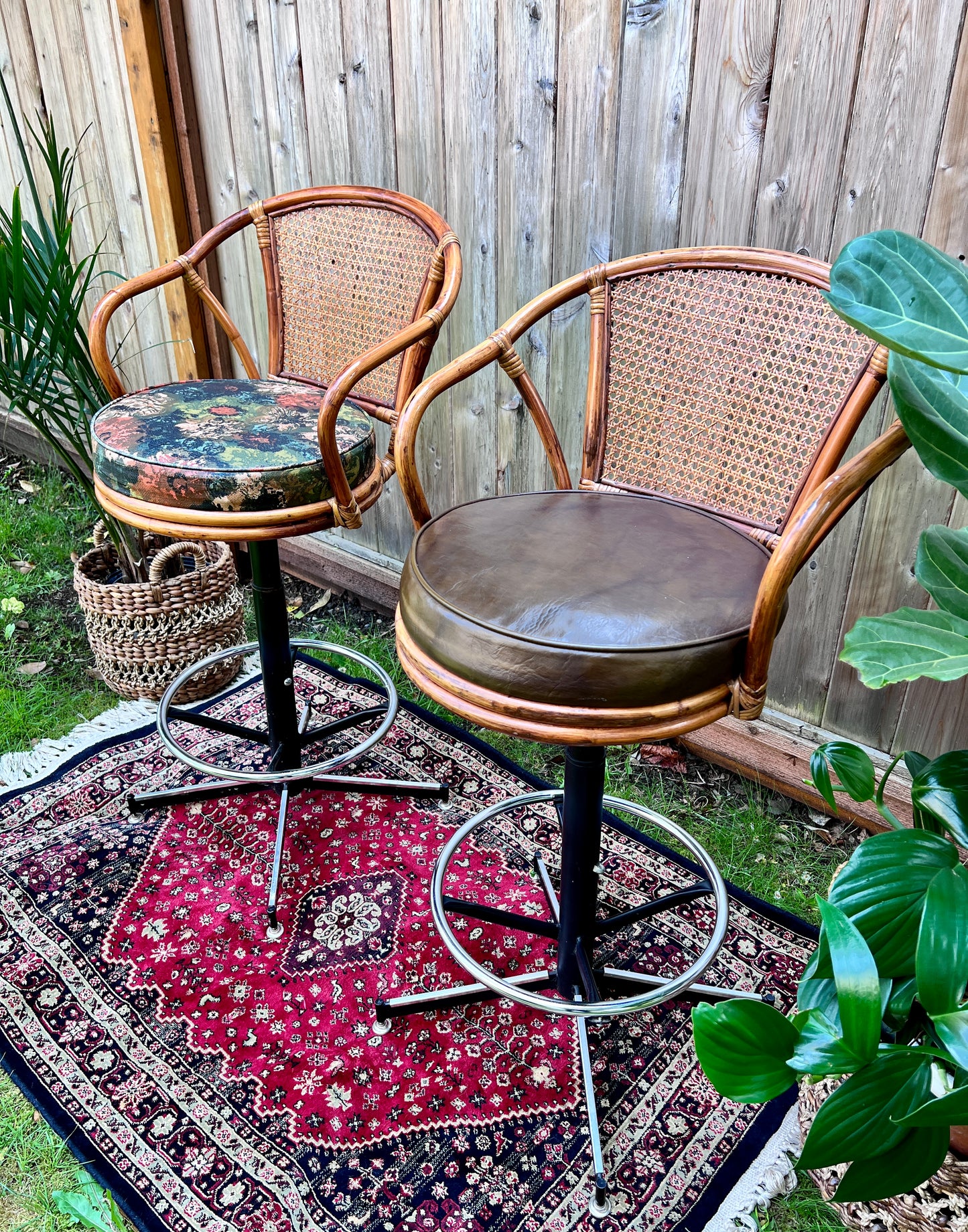 The Carl & Nina Rattan Stools