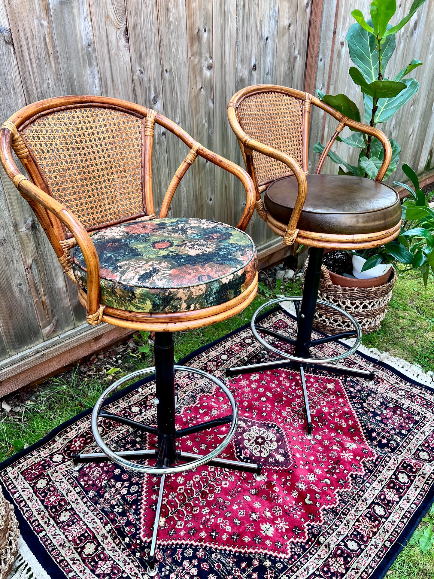 The Carl & Nina Rattan Stools