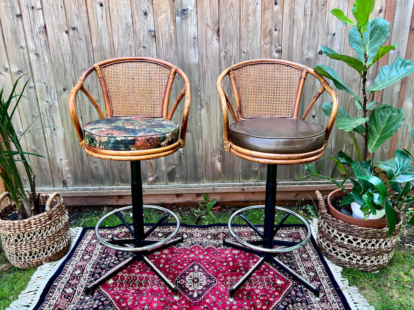 The Carl & Nina Rattan Stools