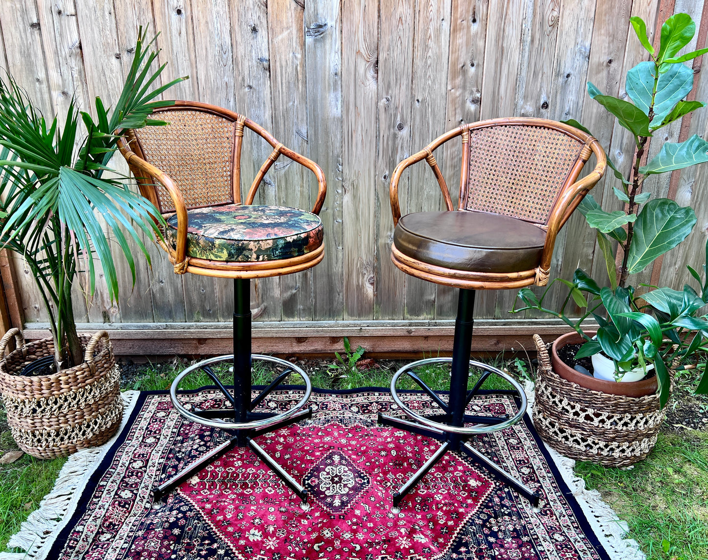The Carl & Nina Rattan Stools
