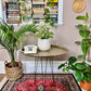 This is a vintage brass table tray with beautiful floral Mandela design, it was made in India.