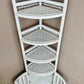 The White Wicker Corner Shelf