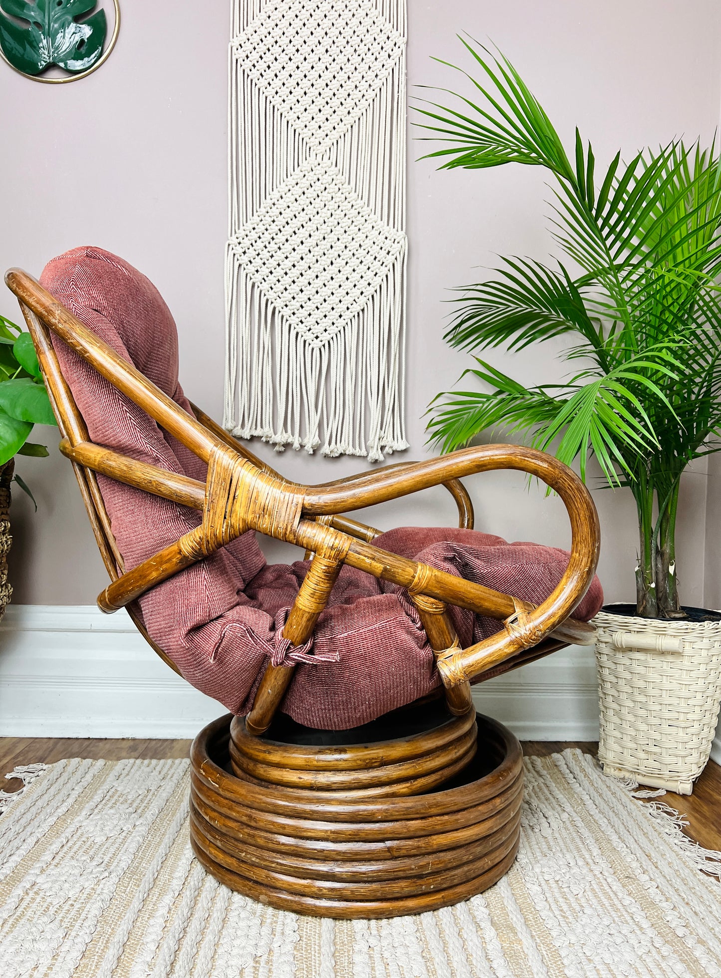 The Righteously Rattan Chair & Footstool
