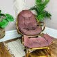 The Righteously Rattan Chair & Footstool