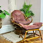 The Righteously Rattan Chair & Footstool