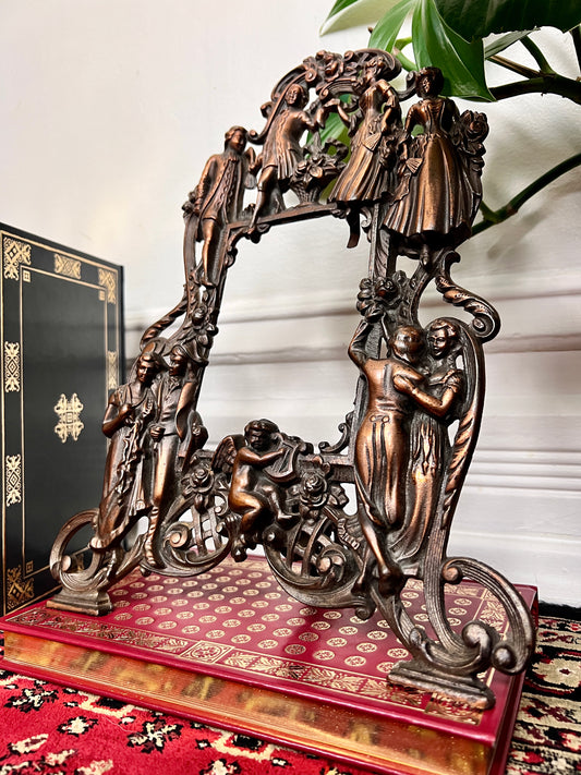 Victorian Cast Iron Bronze Picture Frame