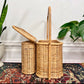 Wicker Basket & Wine Holder