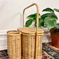 Wicker Basket & Wine Holder