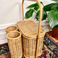 Wicker Basket & Wine Holder