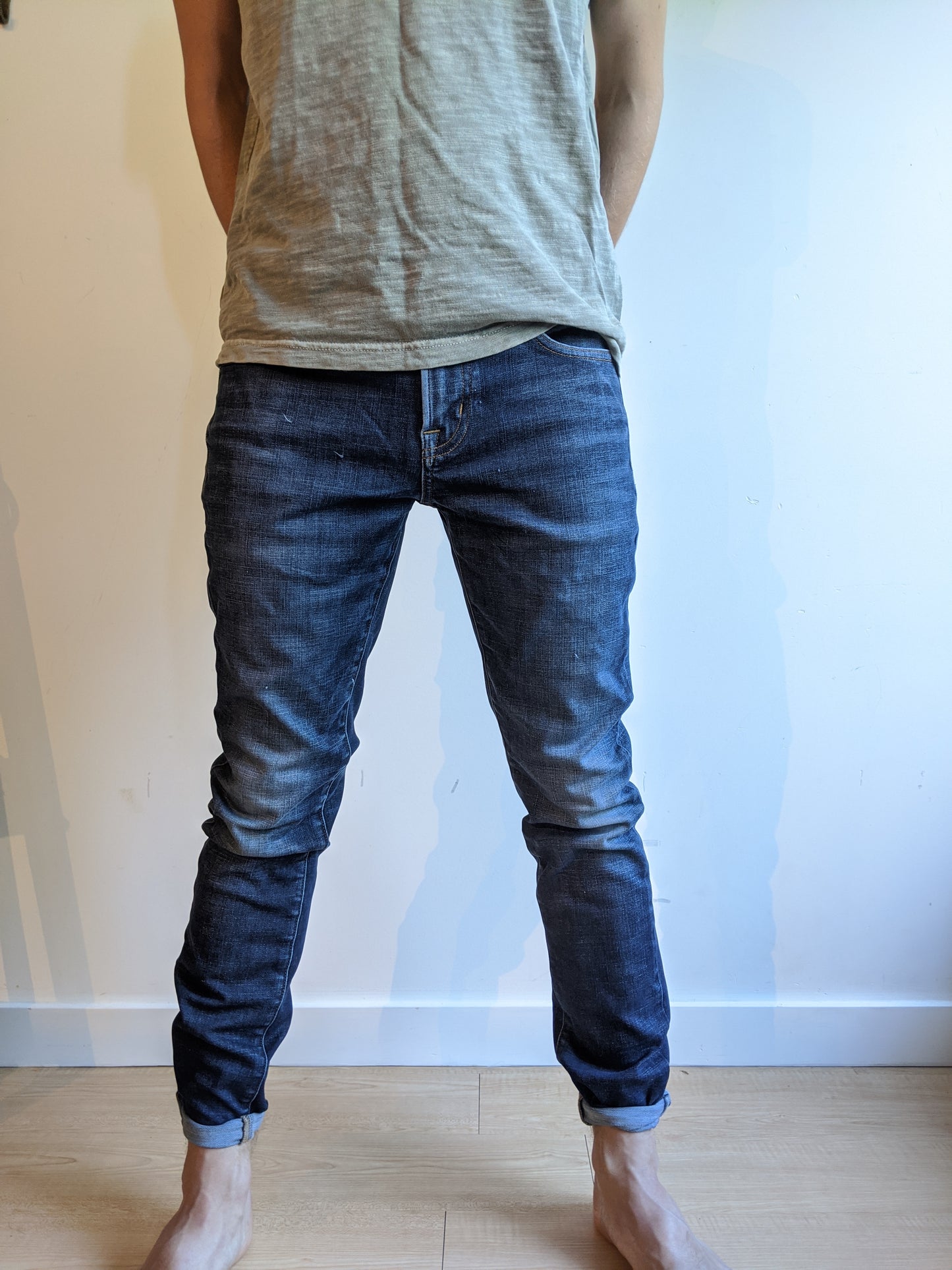 American Eagle Jeans Mens Slim Fit Blue Denim Faded
