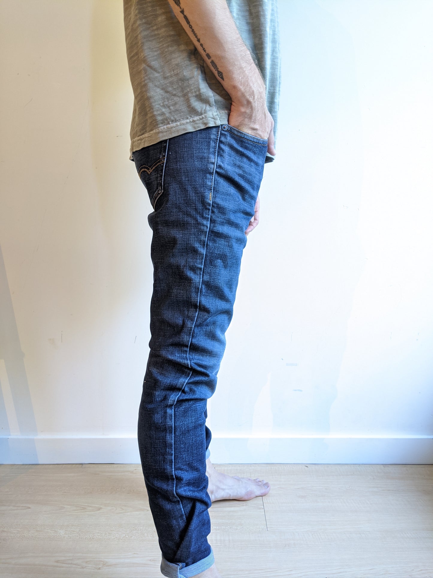 American Eagle Jeans Mens Slim Fit Blue Denim Faded