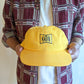 Waxed Cotton Canvas Yellow Surfer 5 Panel Hat