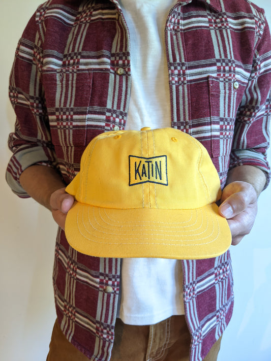Waxed Cotton Canvas Yellow Surfer 5 Panel Hat