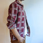 Work Shirt Red Grey Plaid Men Vintage Beacon Style