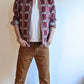 Work Shirt Red Grey Plaid Men Vintage Beacon Style