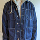 chore jacket blue denim men small paul newman prison