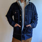 chore jacket blue denim men small paul newman prison