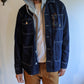 chore jacket blue denim men small paul newman prison
