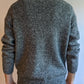 Green & White Wool Sweater Men Fishermen