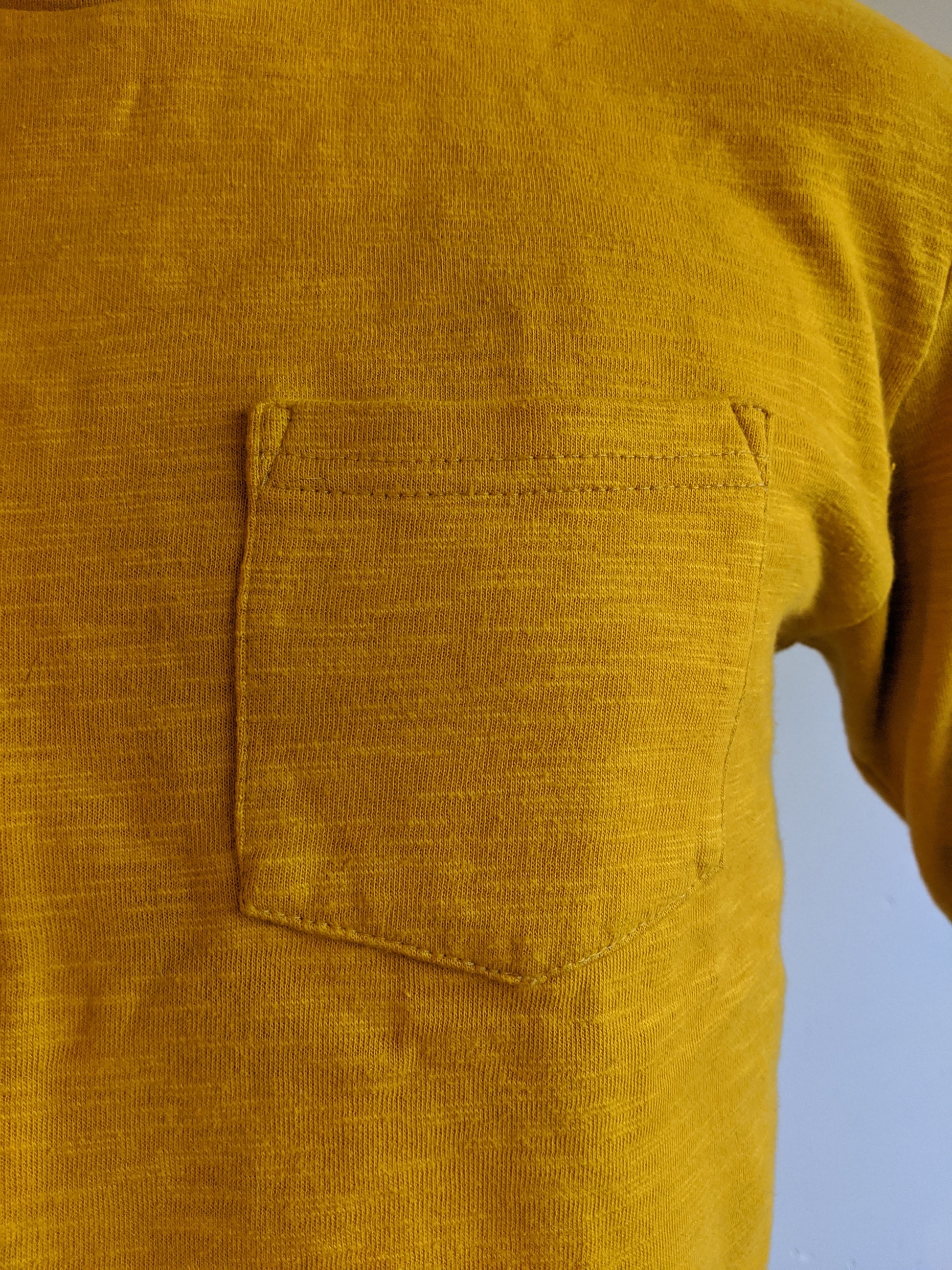 Topo Designs Heavyweight Long Sleeve Pocket Tee Yellow