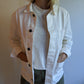 Chore Jacket Vintage Ecru White Unisex Cotton