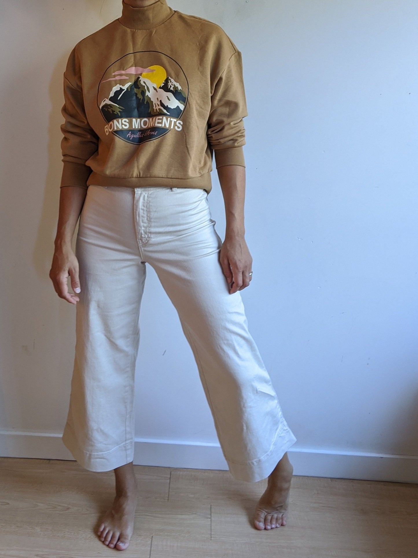 Ecru Wide Pant Retro Womens 70s Style