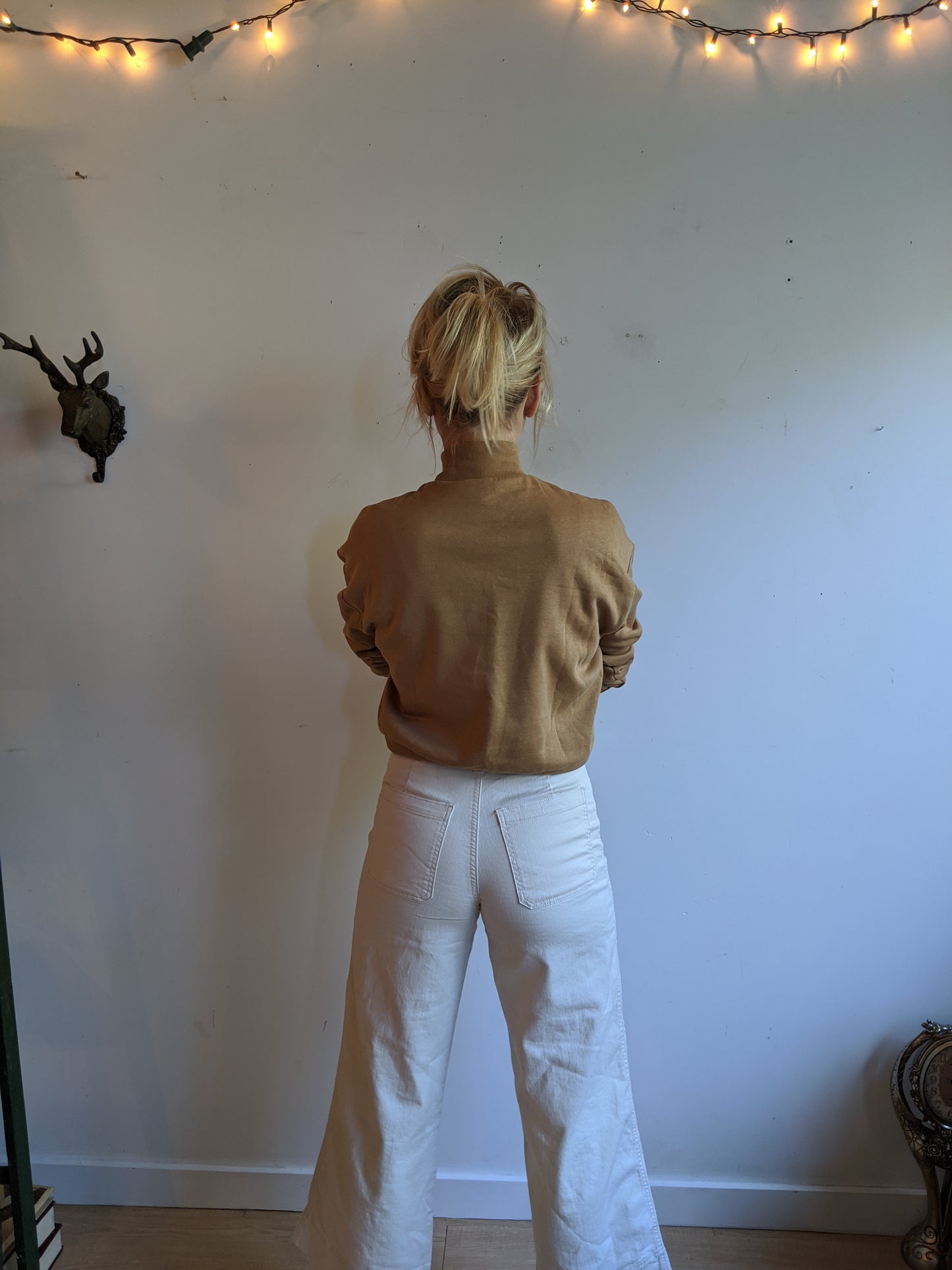 The Wide Leg Ecru Pants