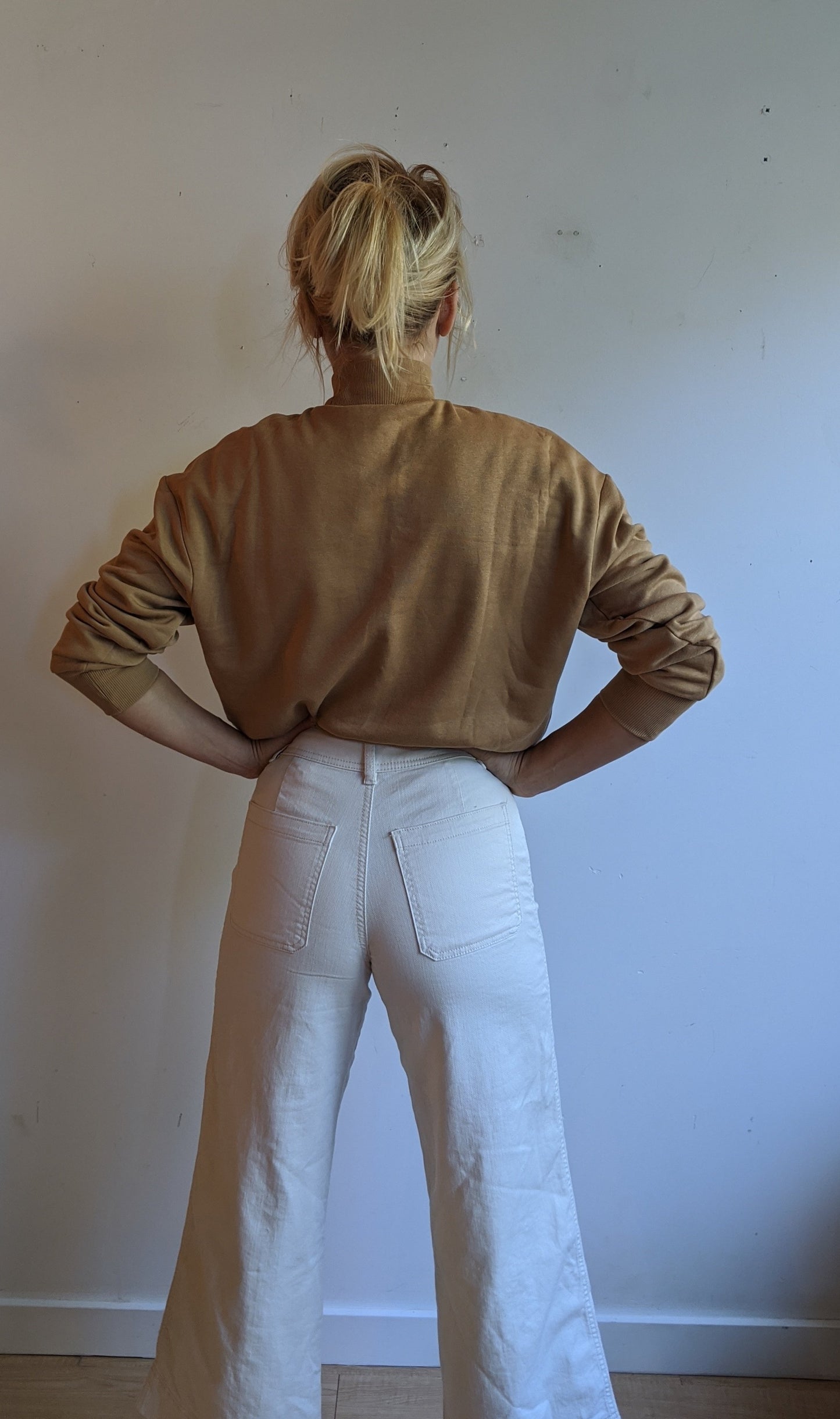 Ecru Wide Pant Retro Womens 70s Style