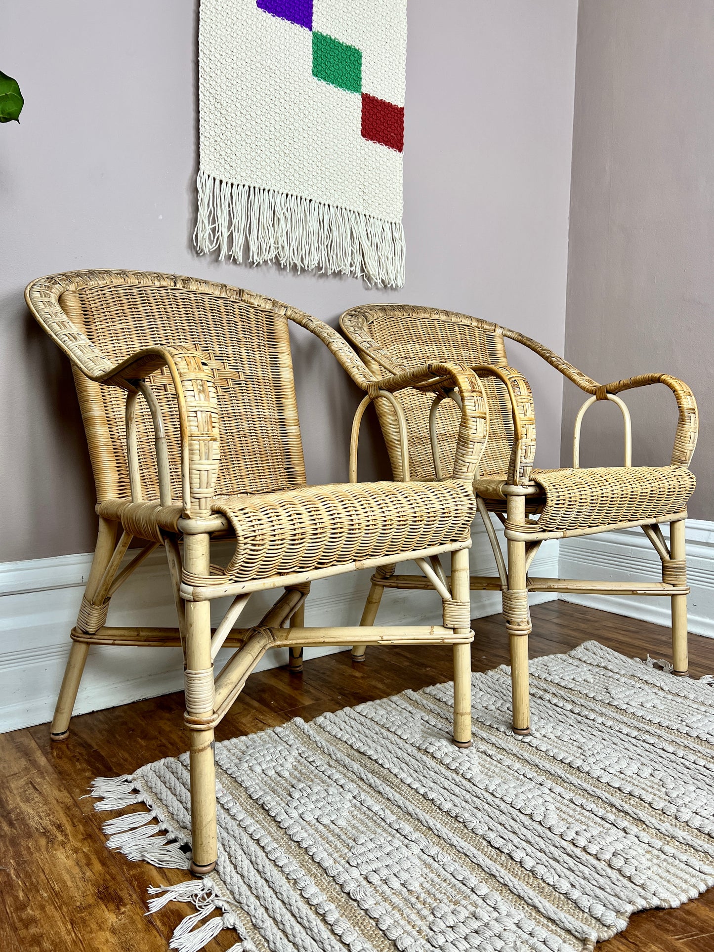 The Mini Wheat Wicker Chairs