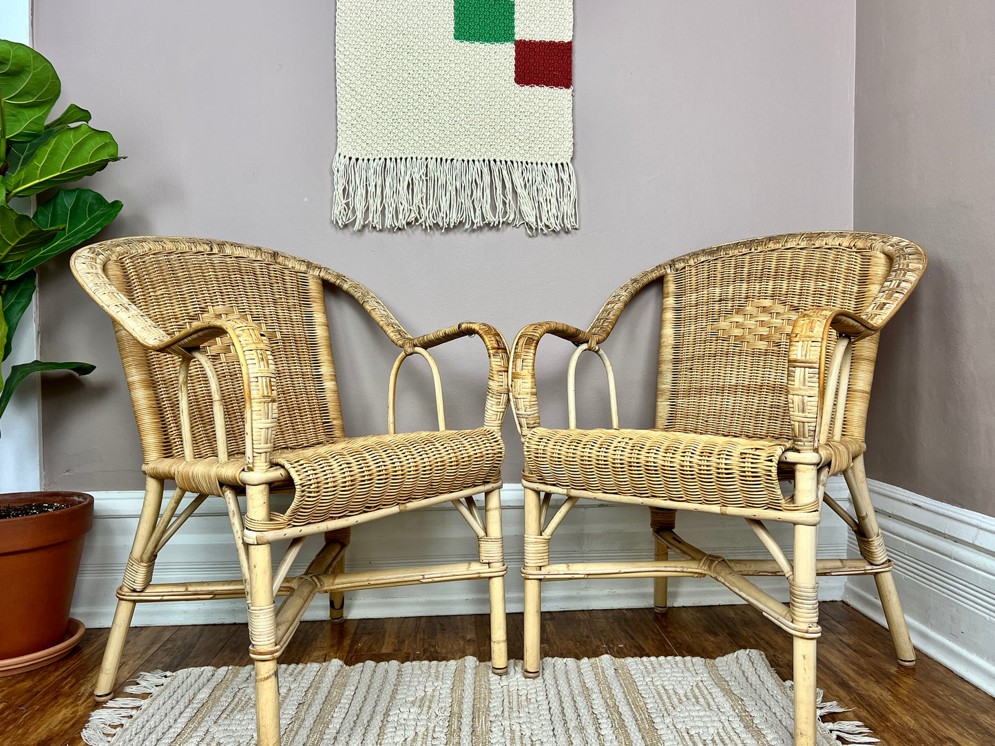 The Mini Wheat Wicker Chairs