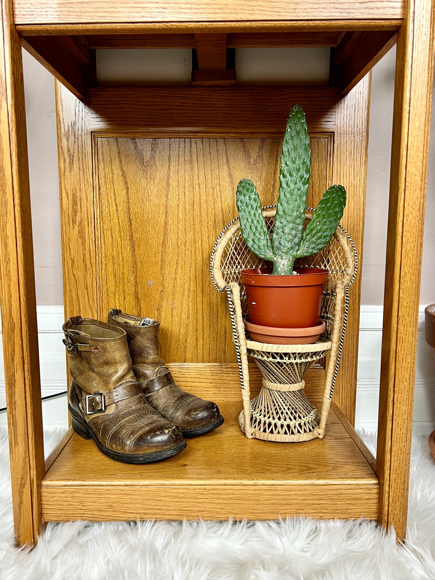 The Omari Oak Hallway Table