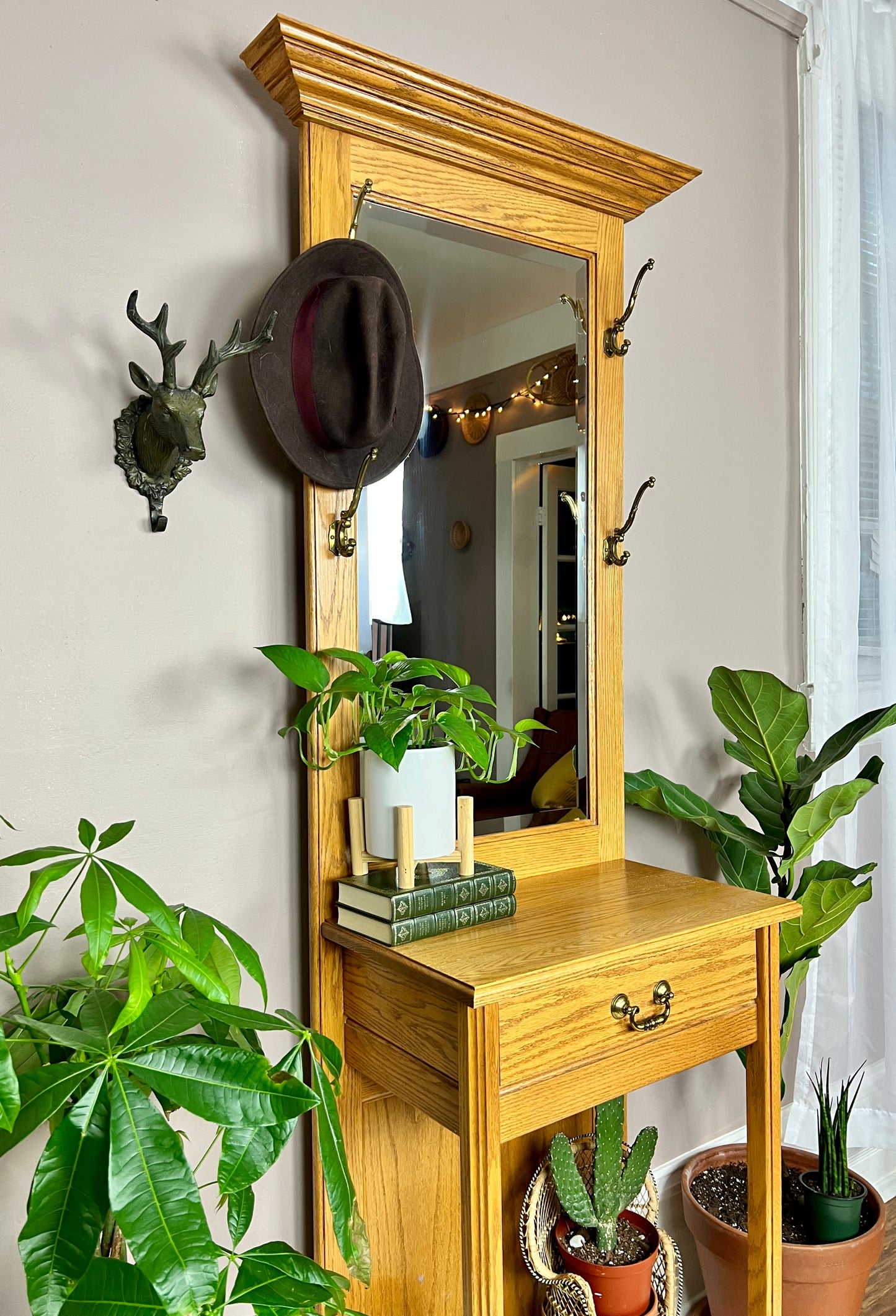 The Omari Oak Hallway Table