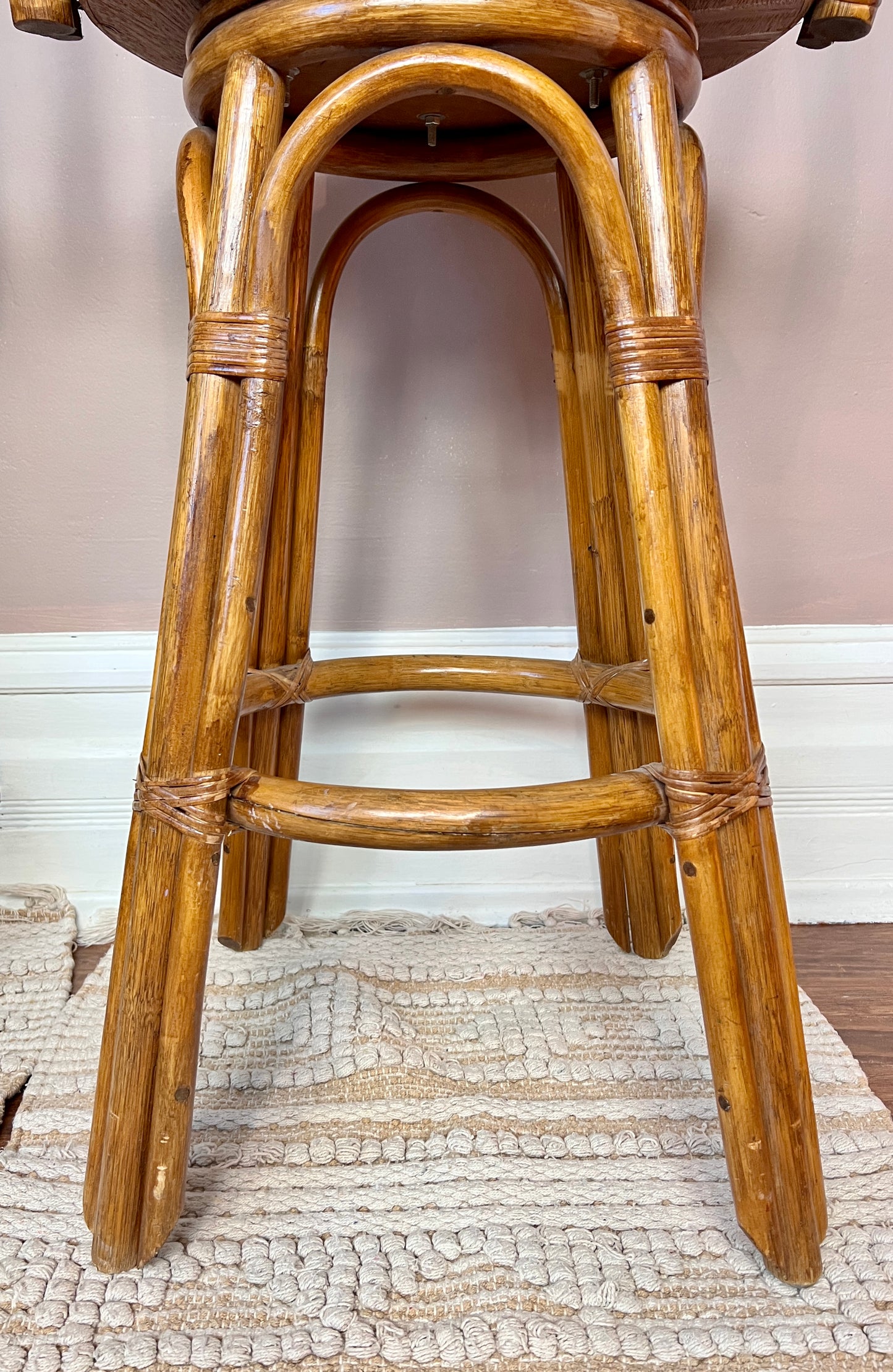 The Oak Leaf Rattan Stools