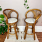 The Oak Leaf Rattan Stools