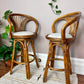 The Oak Leaf Rattan Stools
