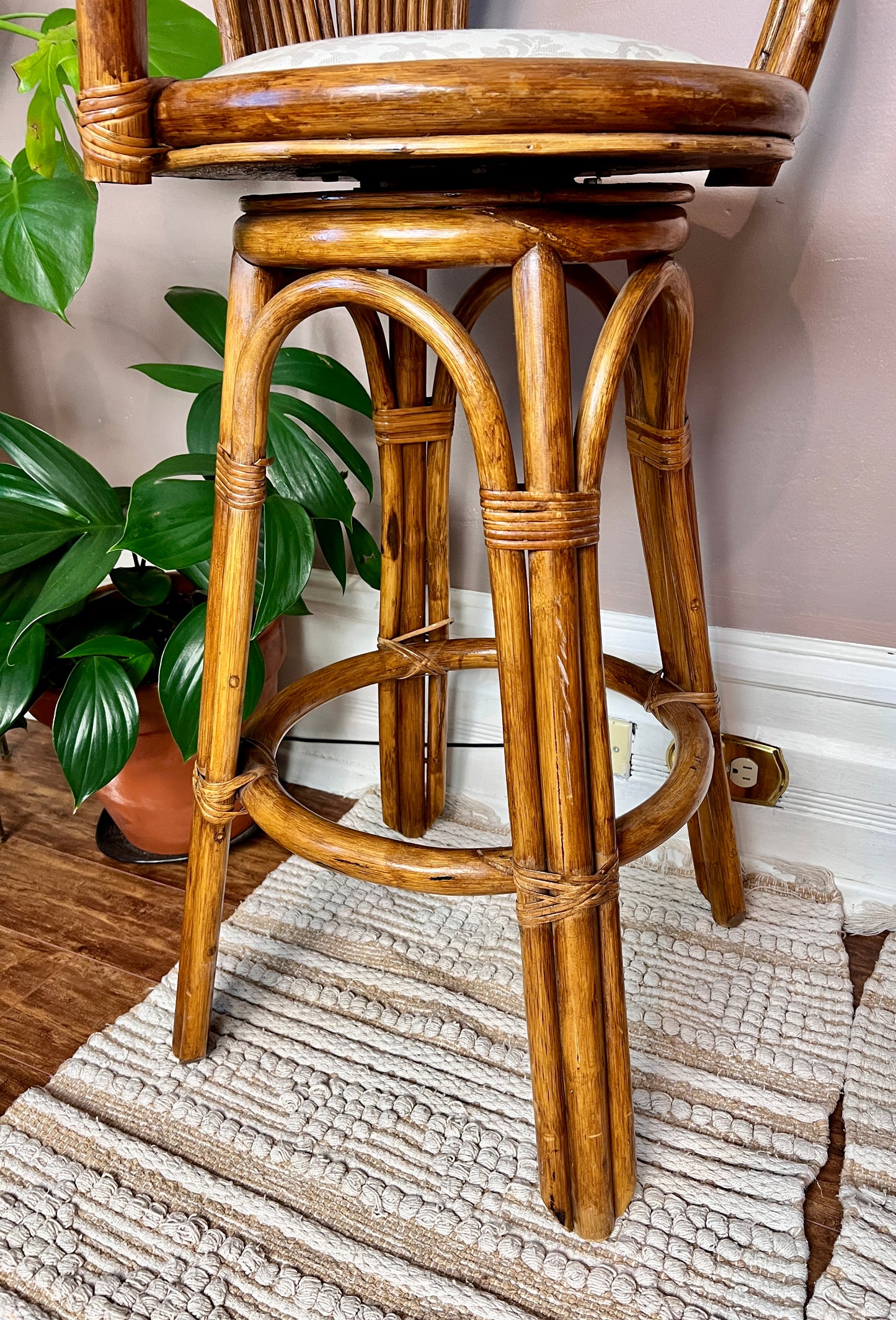 The Oak Leaf Rattan Stools