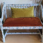 Brooklyn Bench Orange Rusty Velvet Refurbished Distressed Look Vintage Rustic Retro