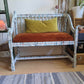 Brooklyn Bench Orange Rusty Velvet Refurbished Distressed Look Vintage Rustic Retro