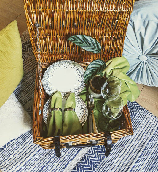 Basket Storage Picnic Vintage Brown