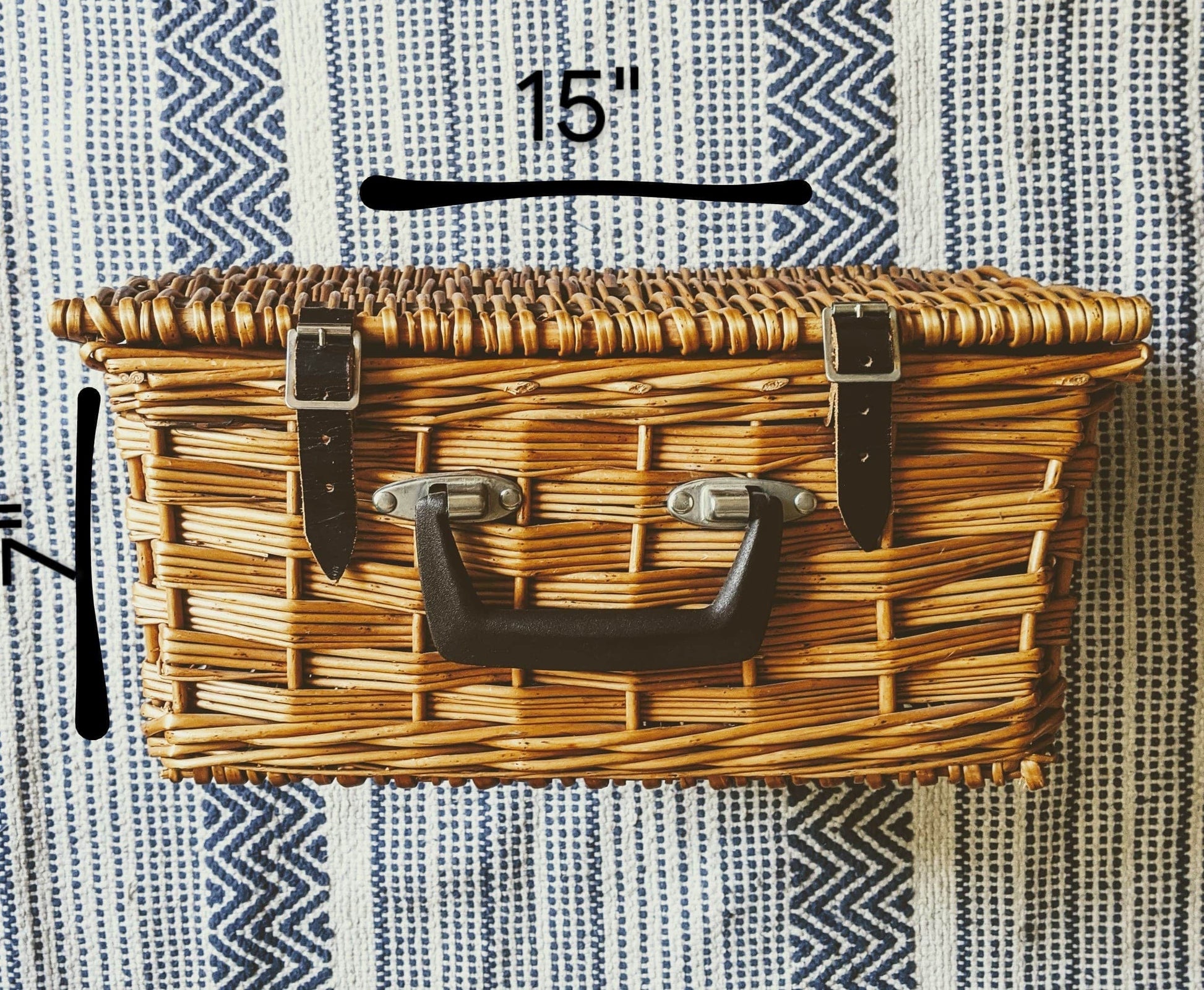 Basket Storage Picnic Vintage Brown