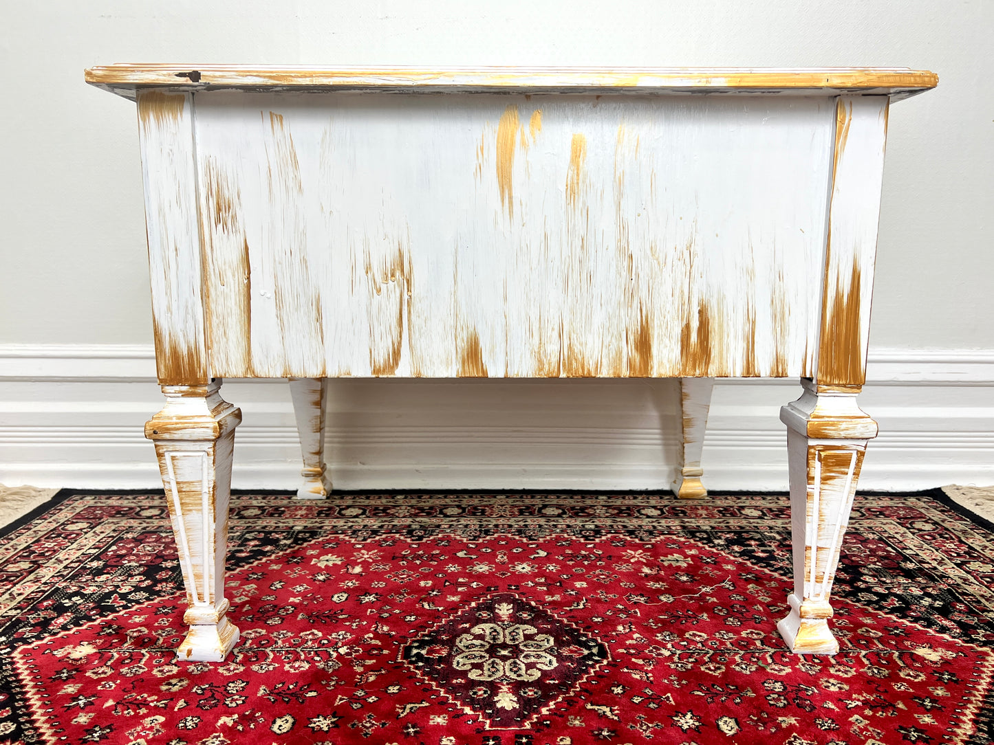 The Golden White Bedside Table