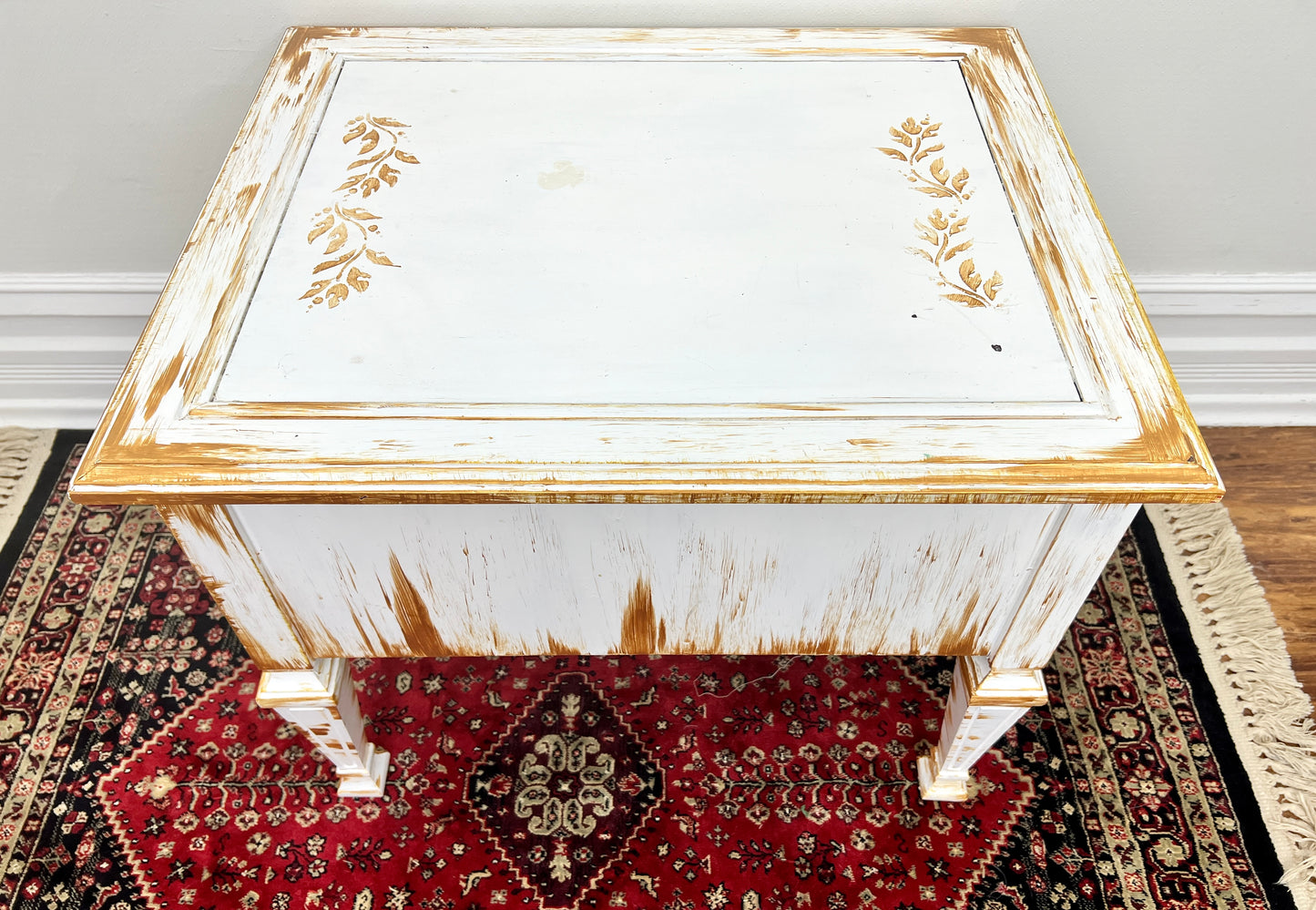 The Golden White Bedside Table