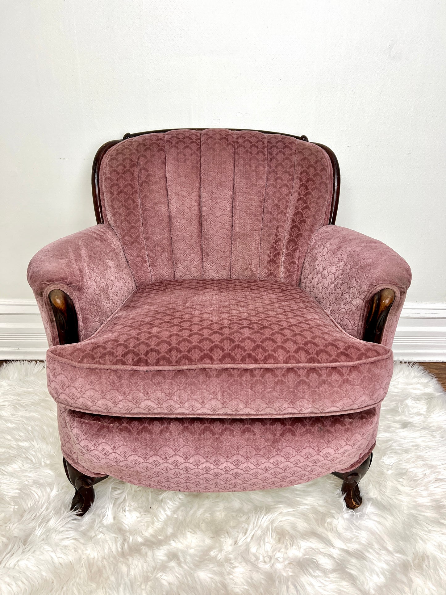 The Pink Clamshell Armchair