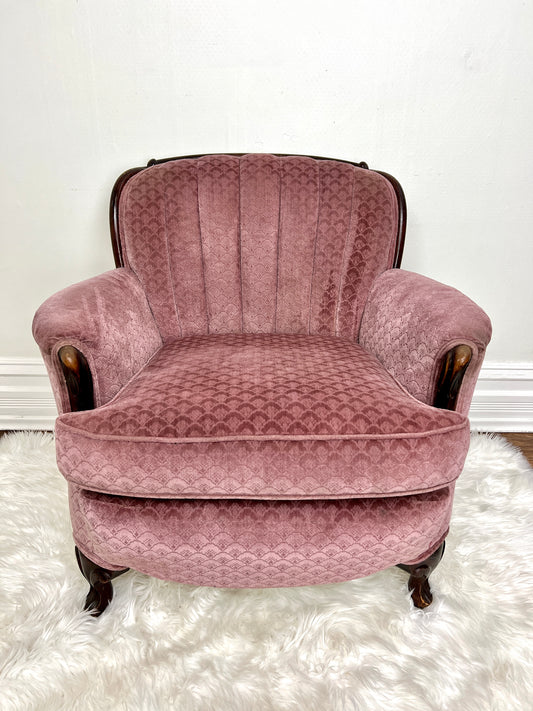 The Pink Clamshell Armchair