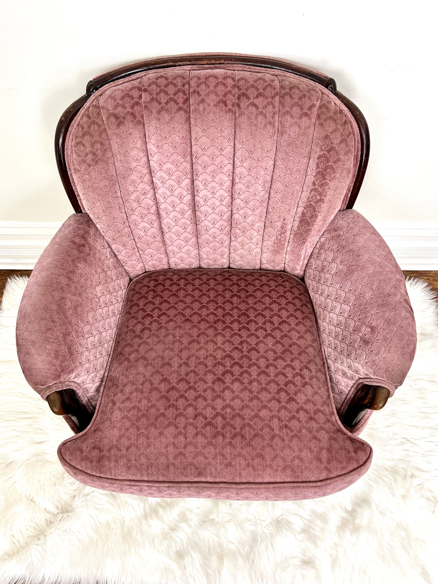 The Pink Clamshell Armchair