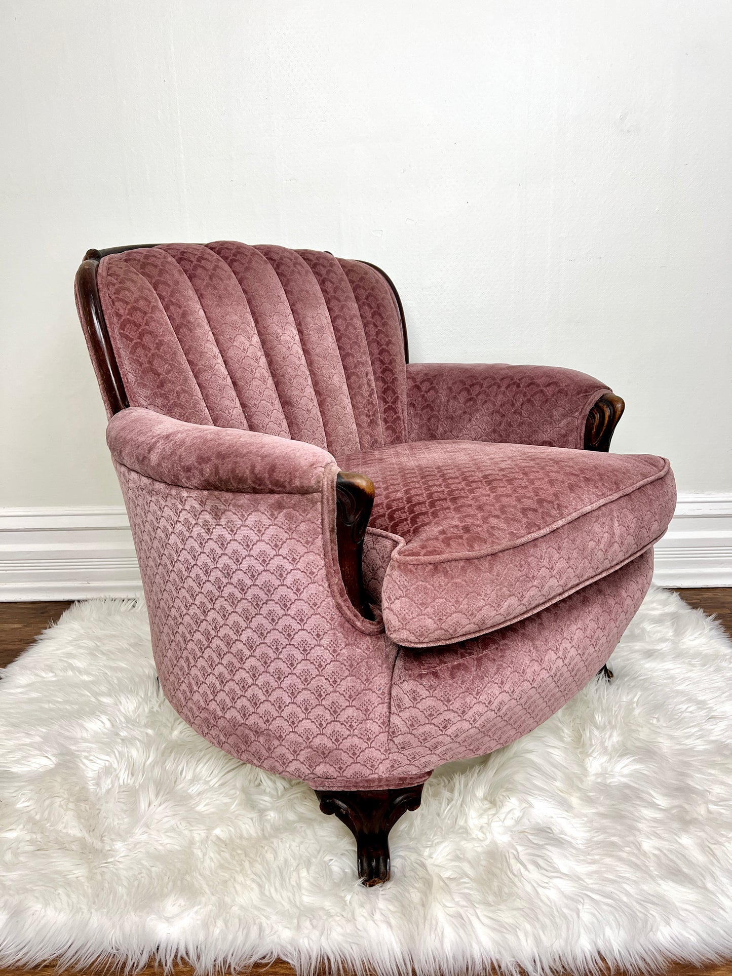 The Pink Clamshell Armchair