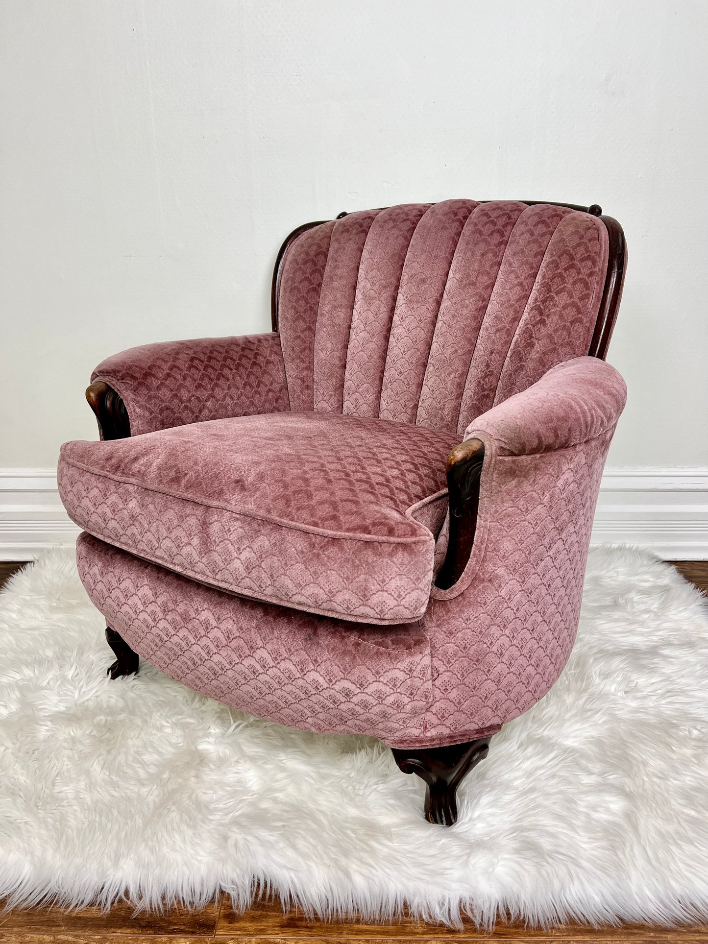 The Pink Clamshell Armchair